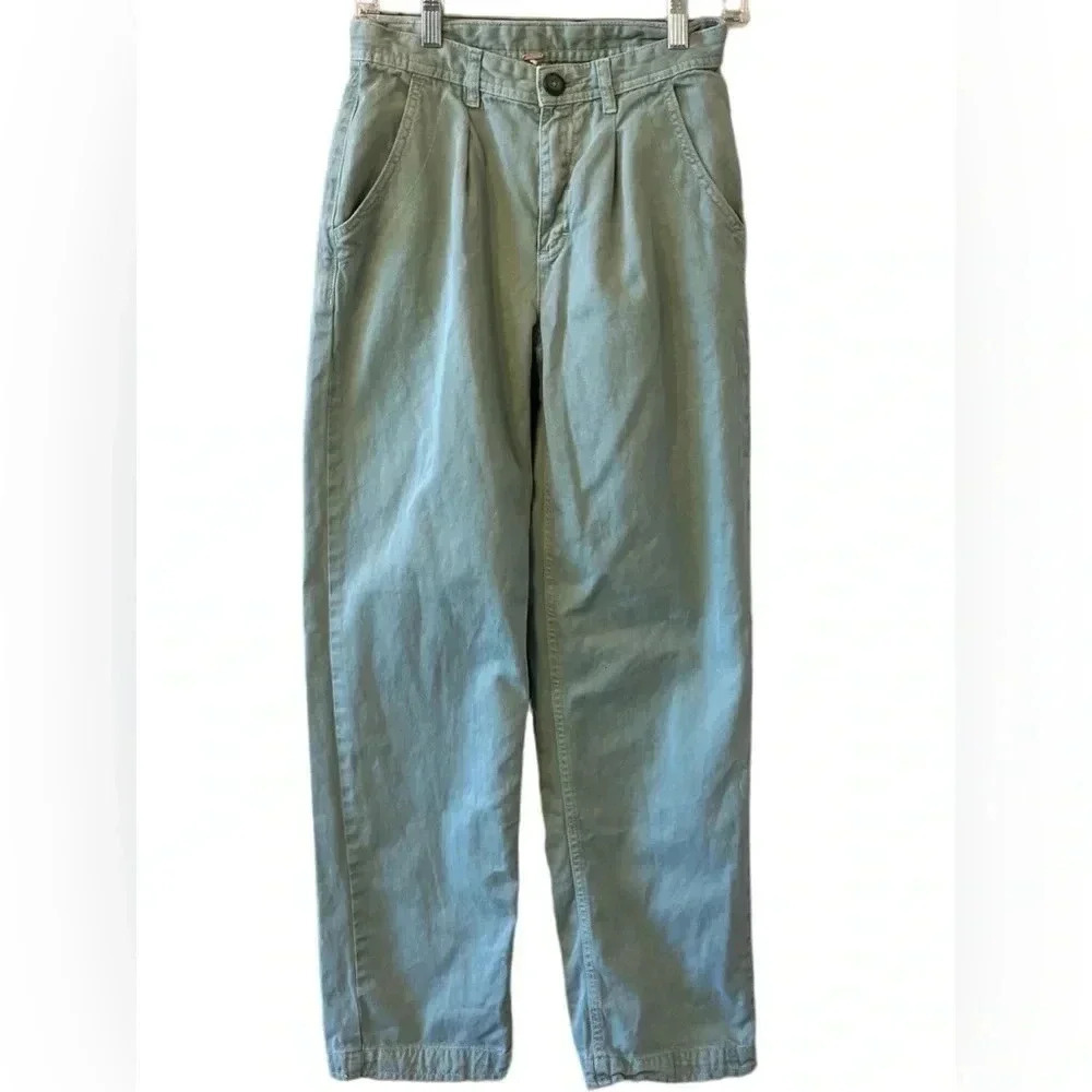 Free People Women's Chino Straight Leg Relaxed Fit Casual Pants